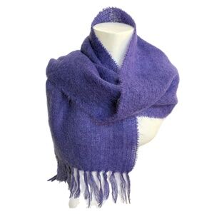 John Hanly Mohair Wool Scarf – Purple – 🇮🇪  Made in Ireland